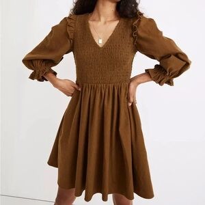 Madewell Lucie v-neck smocked dress